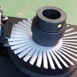 Werkstück Rotorscheibe in der Vorrichtung-min